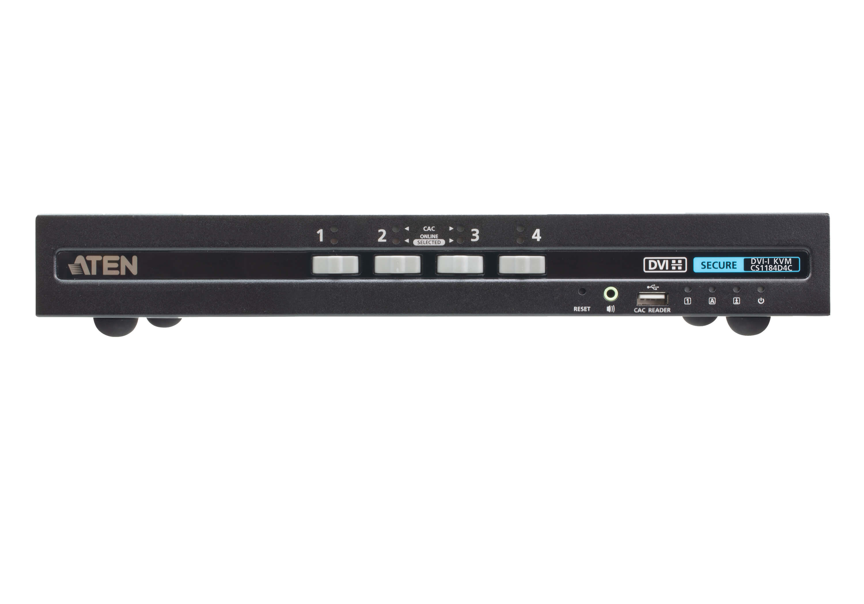 Aten 4 Port USB DVI KVM Switch, Stereo 3840 x 2160 Maximum Resolution