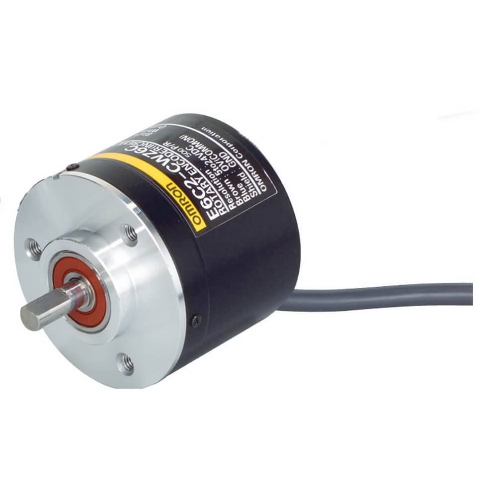 Omron E6C2 Series Incremental Incremental Encoder, 100 ppr, NPN Open Collector Signal, Solid Type, 6mm Shaft