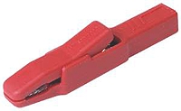 Hirschmann Test & Measurement Crocodile Clip 4 mm Connection, Brass Contact, 25A, Red