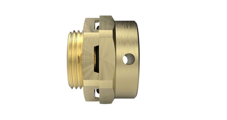 Peppers Locknut, Cable Conduit Fitting, 20mm, Brass, Brass