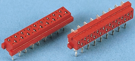 TE Connectivity Micro-MaTch Series Right Angle Through Hole Mount PCB Socket, 20-Contact, 2-Row, 2.54mm Pitch, Solder