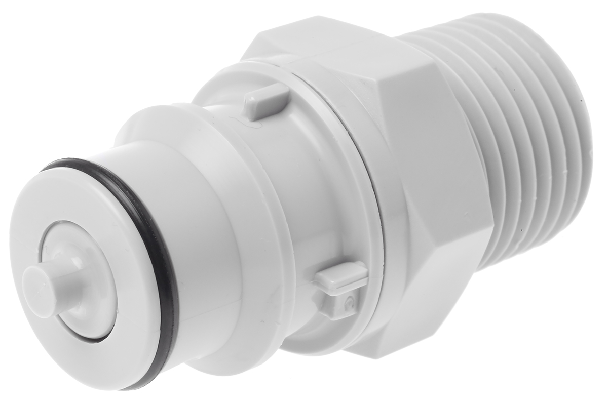 Colder Products Hose Connector, Straight Threaded Coupling, NPT 1/2in, 4.2 bar