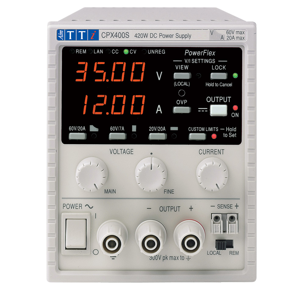 Aim-TTi CPX Series Digital Bench Power Supply, 0 → 60V, 0 → 20A, 1-Output, 420W - RS Calibrated