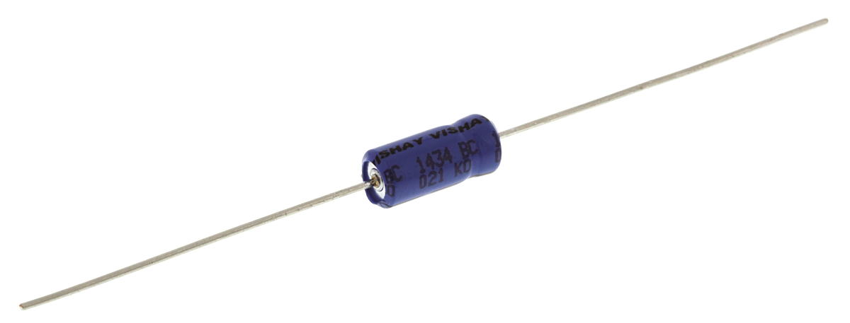 Vishay 10μF Aluminium Electrolytic Capacitor 63V dc, Axial, Through Hole - MAL202138109E3
