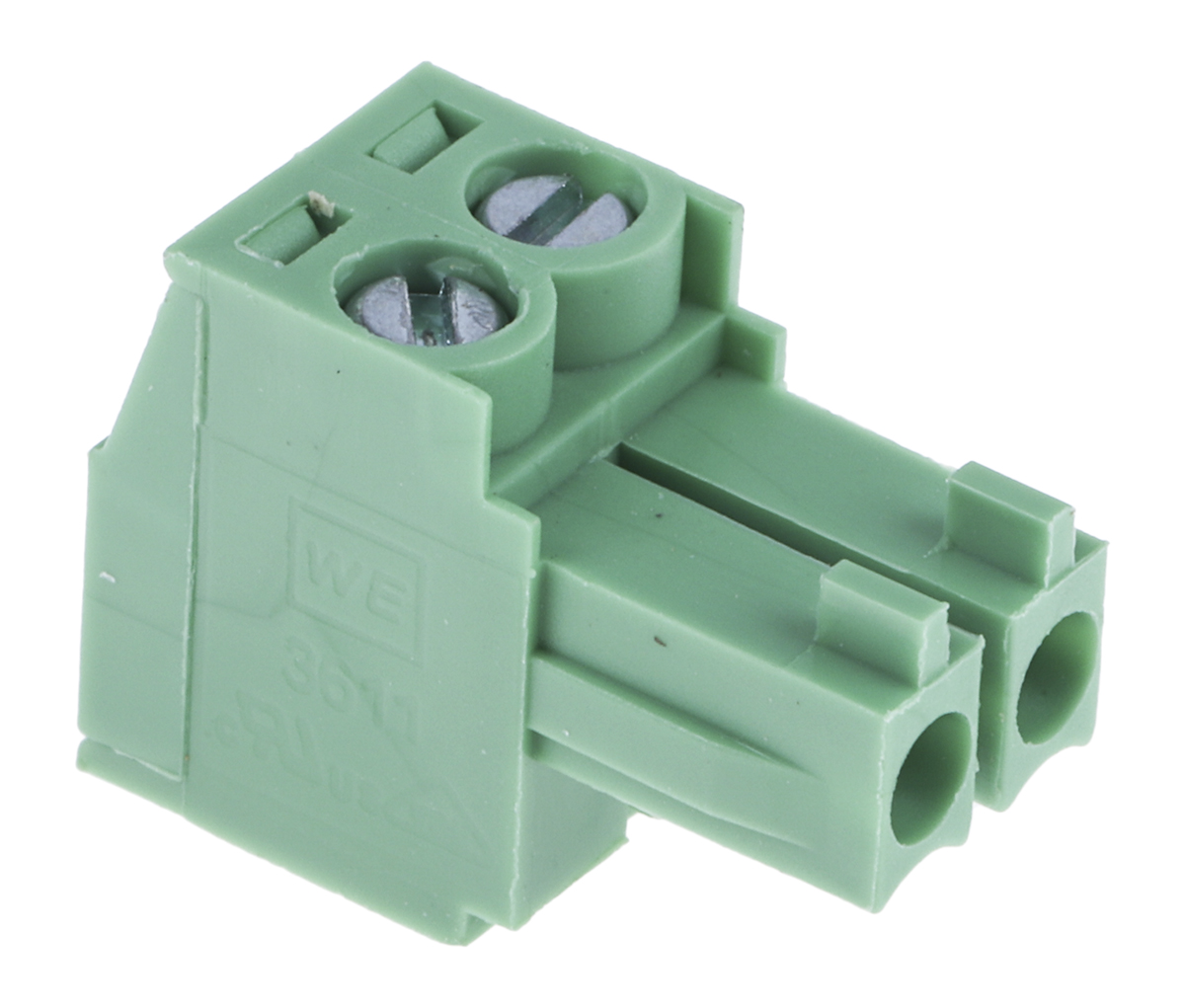Wurth Elektronik, 3.5mm Pitch, 3611, 2 Way, , Pluggable Terminal Block, Plug, Cable Mount, Screw Termination,