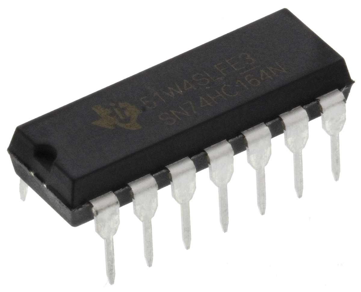 Texas Instruments SN74HC164N 8-stage Through Hole Shift Register HC, 14-Pin PDIP