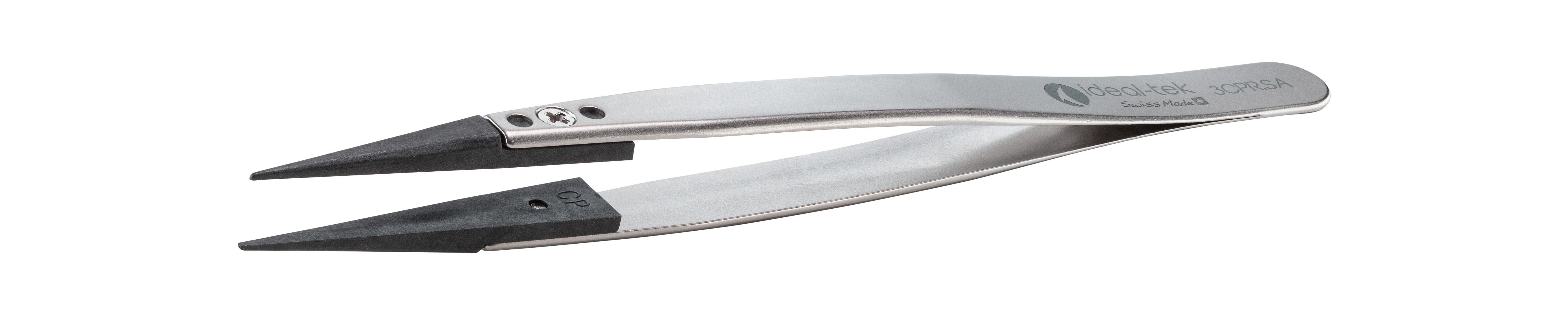ideal-tek 130 mm, PEEK (Tip), Stainless Steel (Body), ESD Tweezers