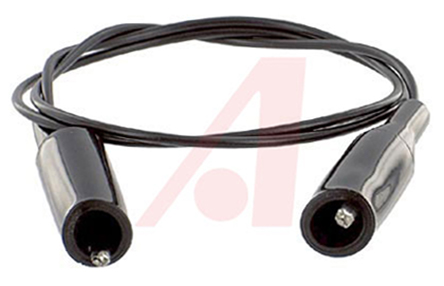 Mueller Electric Crocodile Clip Lead, 10A, 300V, Black, 600mm Lead Length