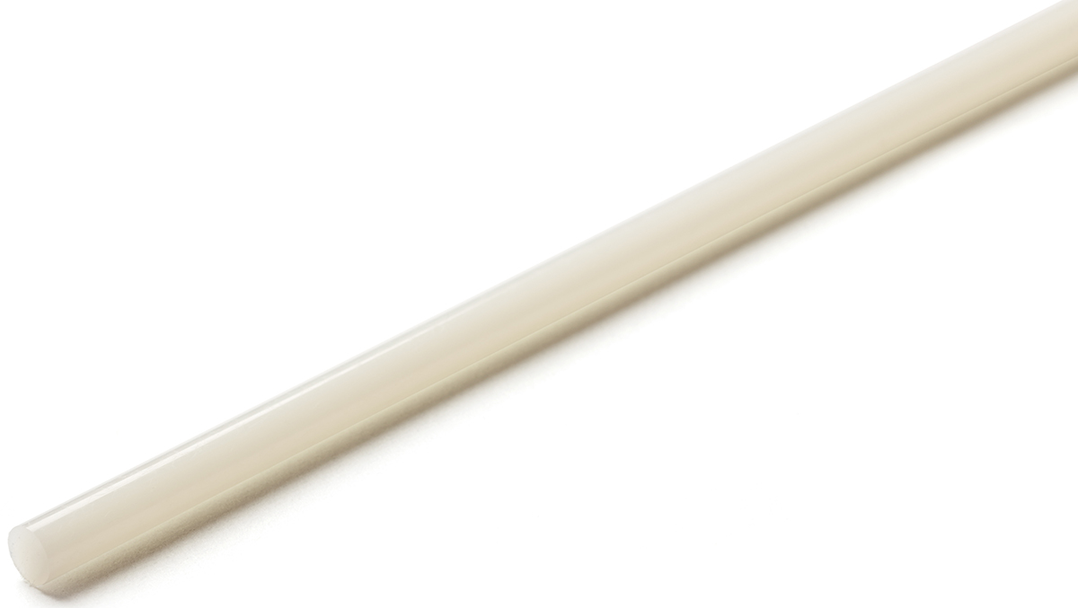 RS PRO White Nylon Rod, 1m x 36mm Diameter