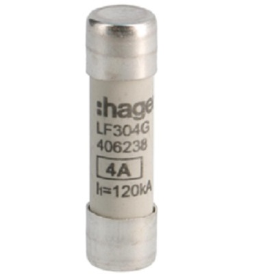 Hager 4A Cartridge Fuse, 10 x 38mm