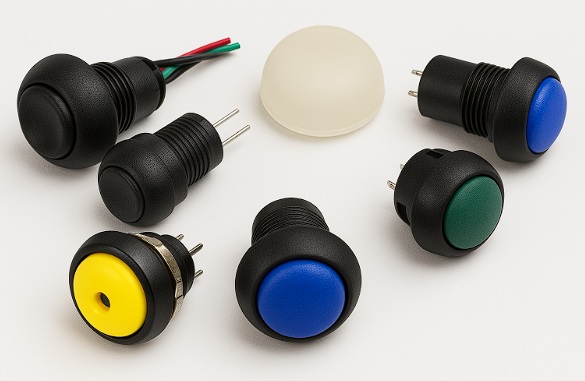 E-Pro Robust Push Button Switch 4 Pole 20A 500V AC IP67 Flush Red Actuator