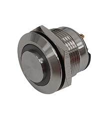 E-Pro SPST Push Button Switch 19mm Flat Actuator IP65 2A 36V DC