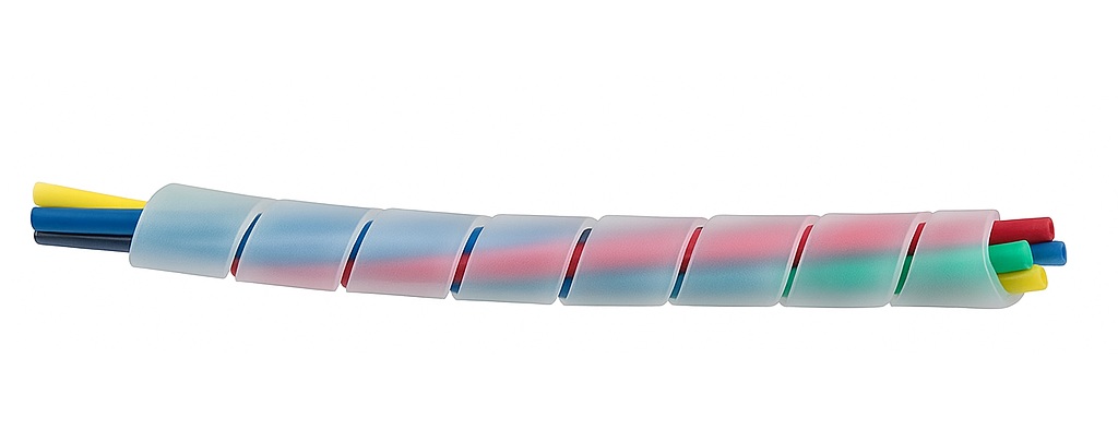 E-Pro White Panel Spiral  7mm ID 8mm OD Flexible Helical Cable Wrap with Slit