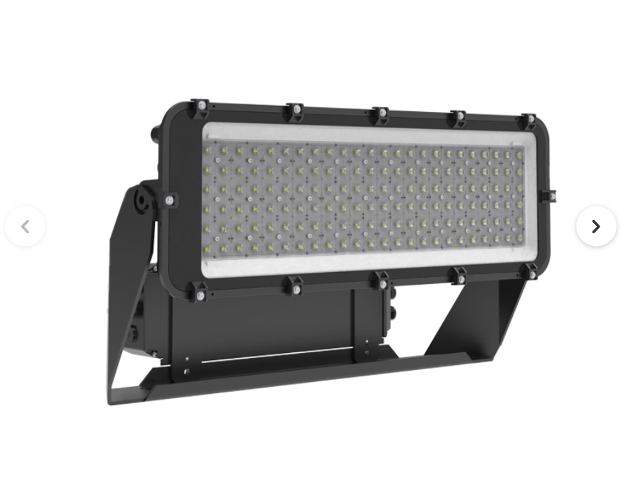 E-Pro 600W LED Floodlight IP66 5700K Cool White 84600lm IK09 Aluminum Body Tempered Glass Lens