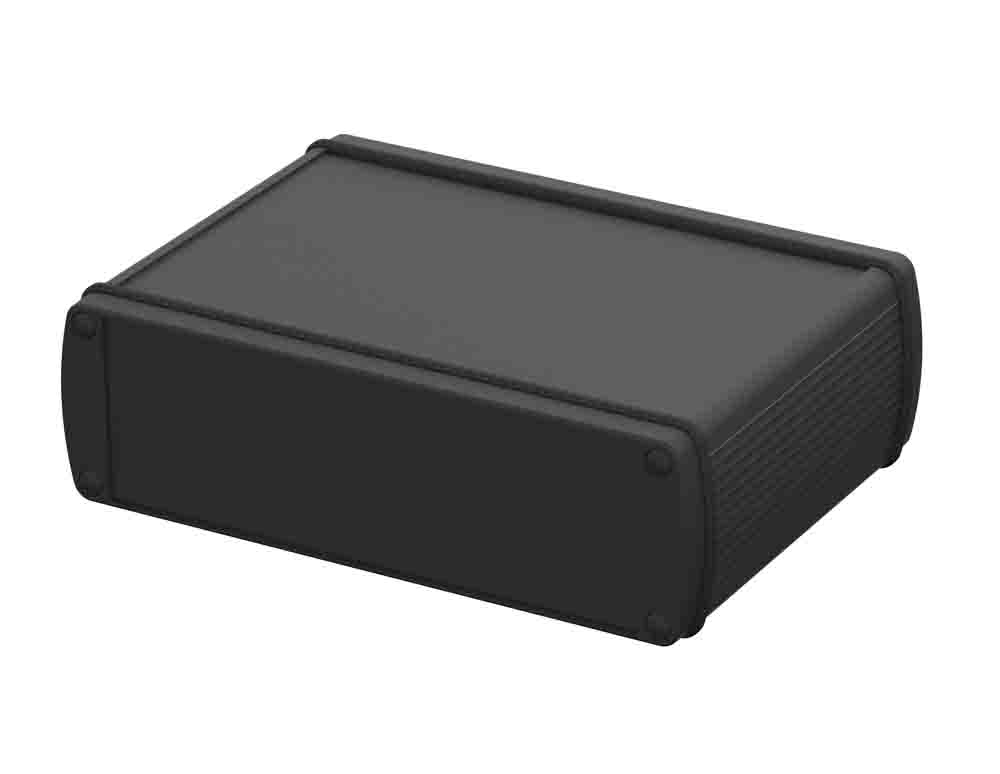Bopla Alubos (Set) Series Black Aluminium General Purpose Enclosure, IP65, Black Lid, 169 x 52 x 100mm