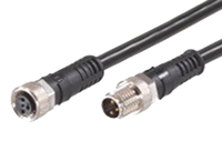 Brad from Molex Female 3 way Threaded to Male 3 way M8 Sensor Actuator Cable, 1 m