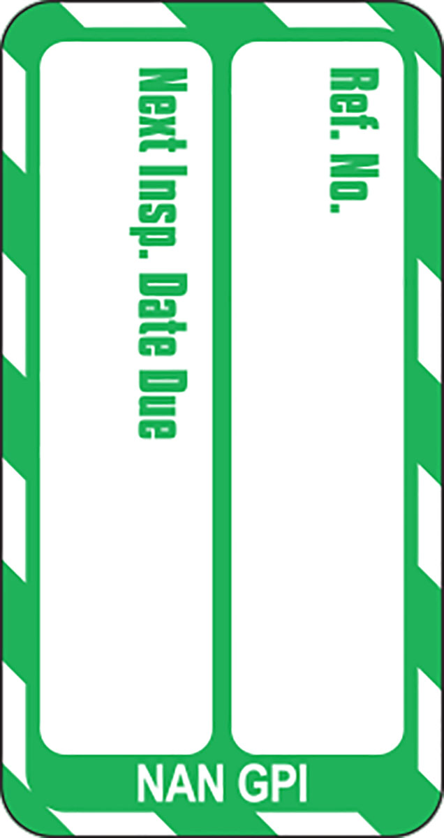 Brady White on Green Safety Inspection Tag, English Language, 20 per Pack