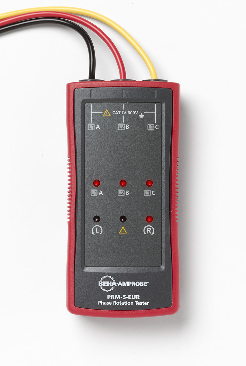 Beha-Amprobe PRM-5-EUR Phase Rotation Tester, CAT IV 600 V, 400Hz Max, 700V Max