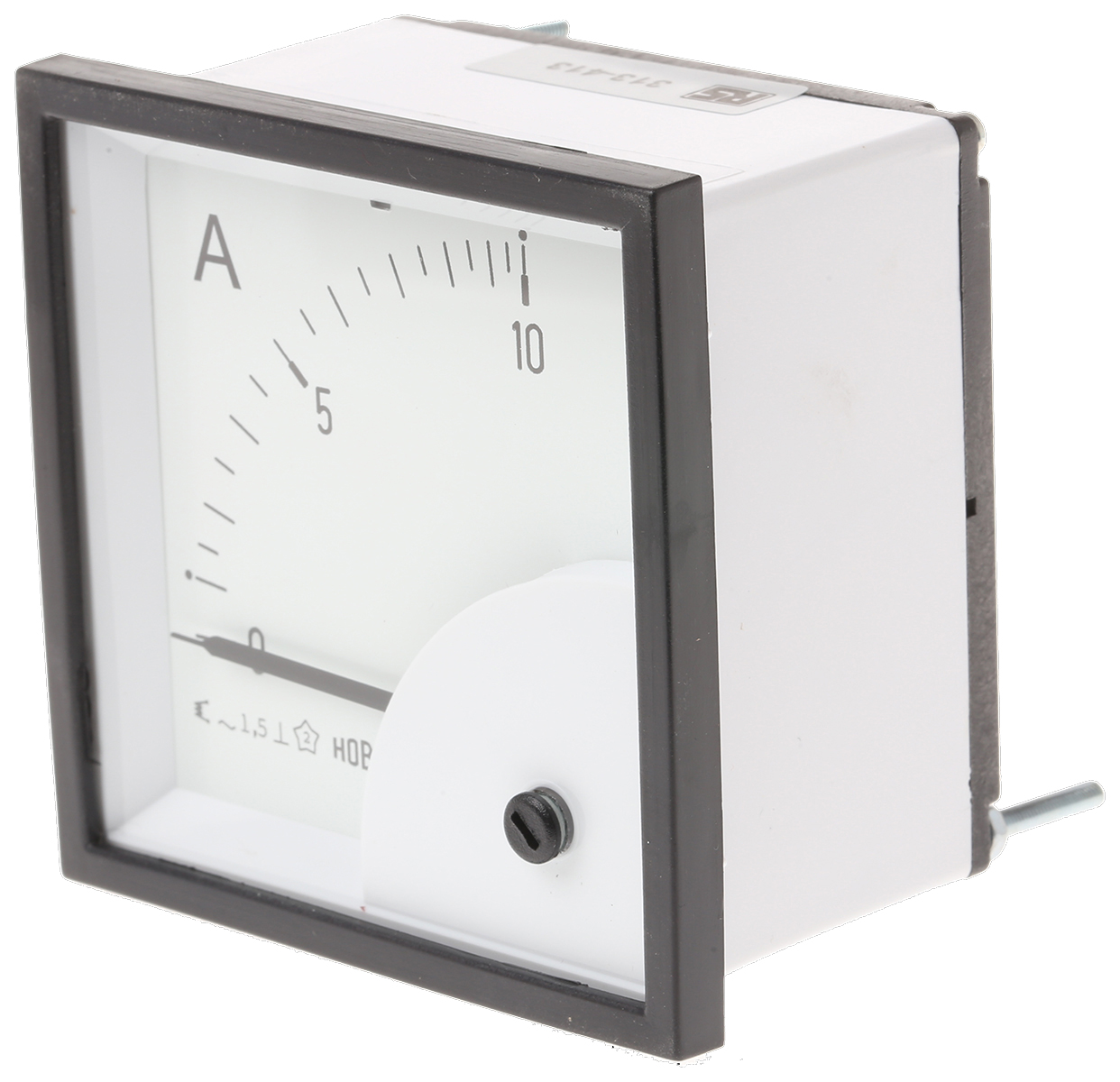 HOBUT D72SD Analogue Panel Ammeter 0/10A Direct Connected AC, 72mm x 72mm Moving Iron