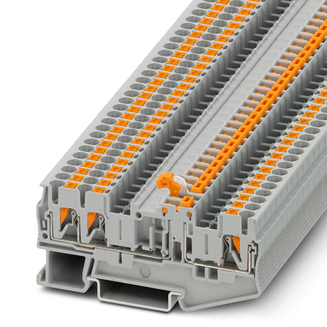 Phoenix Contact 3210170 PT 2 Series Grey, 4mm², Push In Termination