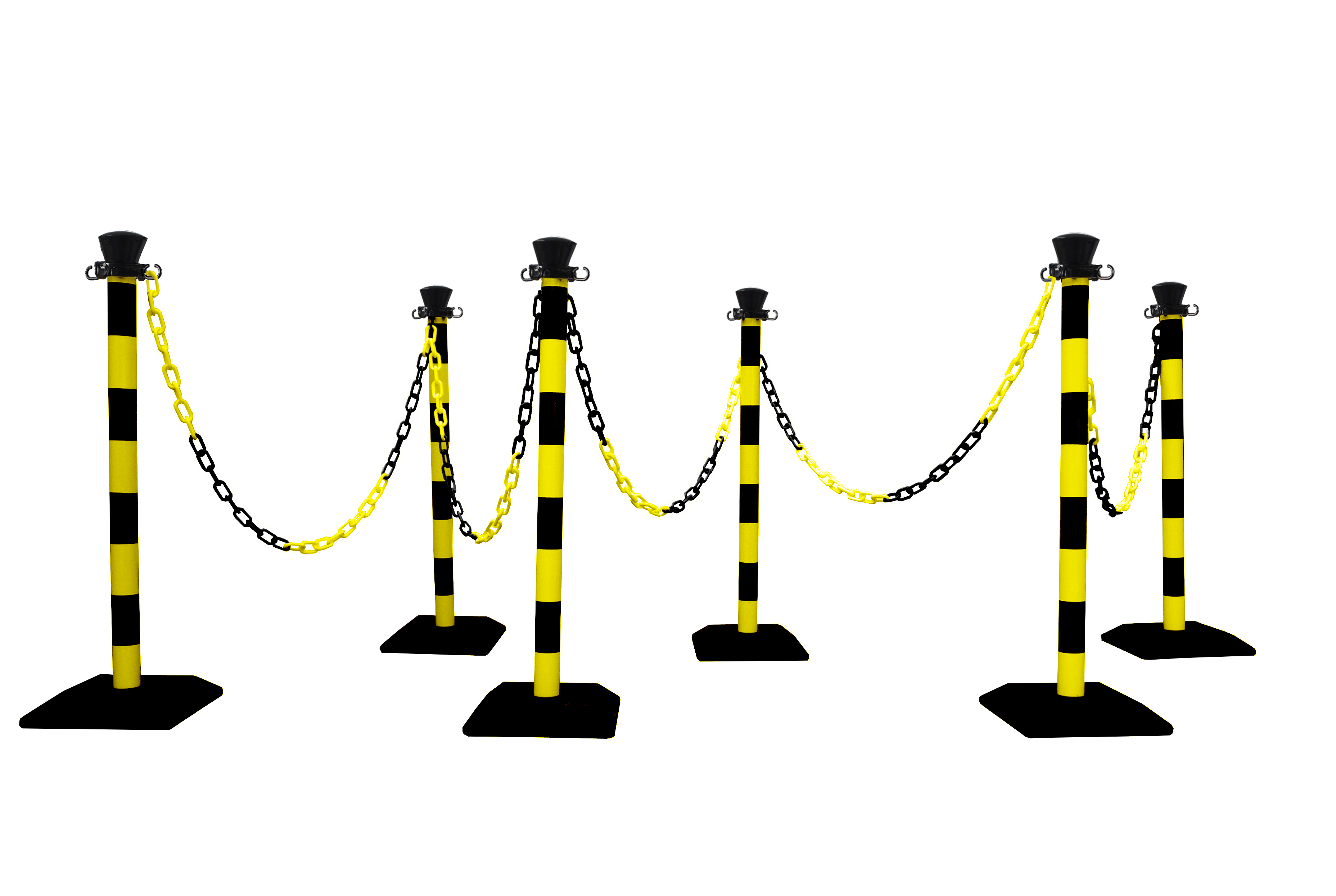 RS PRO Black & Yellow ABS Chain Barrier