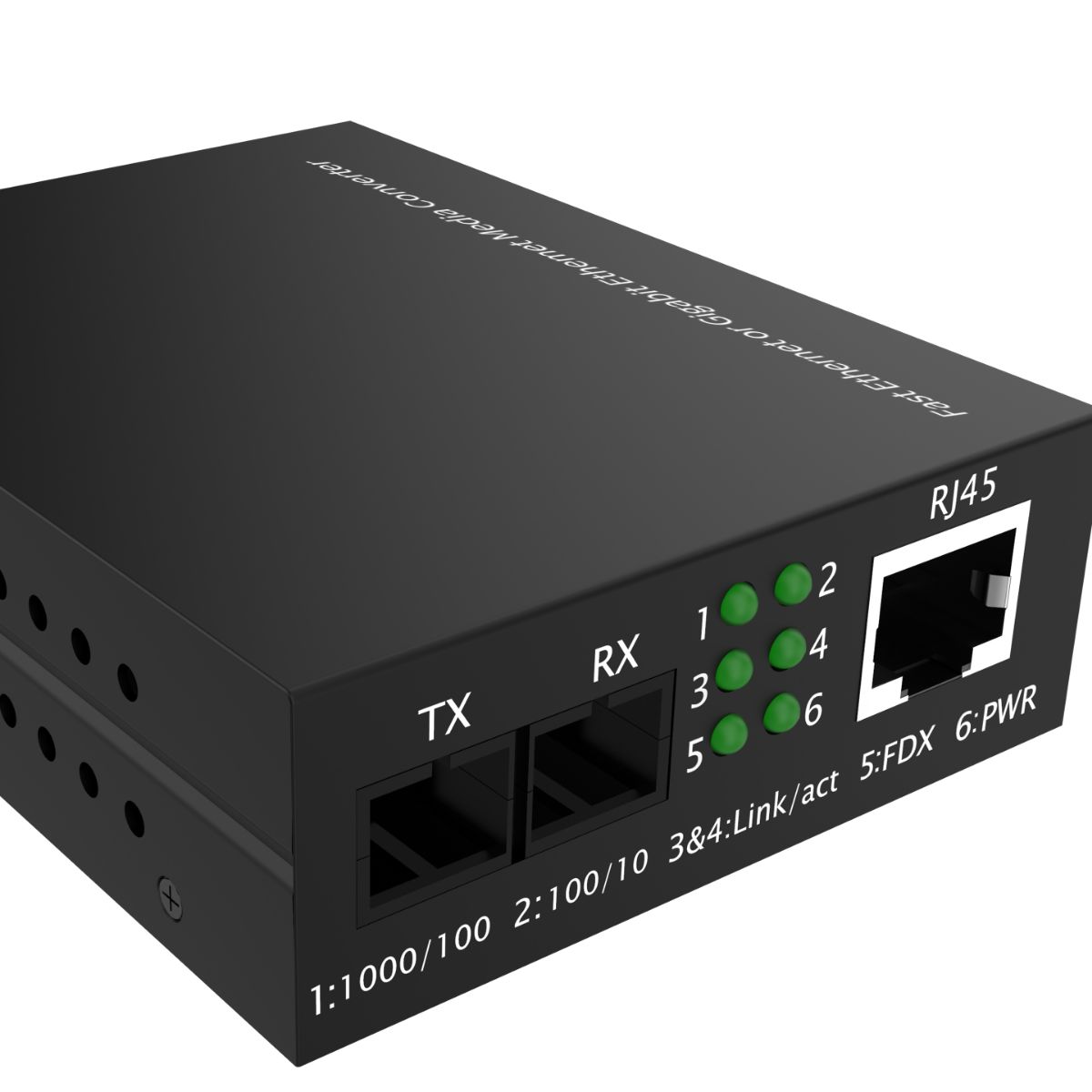 RS PRO RJ45, ST Ethernet Media Converter, Single Mode, 10/100Mbit/s, Half/Full Duplex 30km