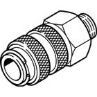 Festo Brass Female Pneumatic Quick Connect Coupling, G 1/4 Male Threaded