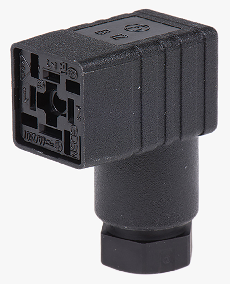 Hirschmann GDSN 2P+E DIN 43650 C, Female Solenoid Valve Connector, 250 V ac/dc Voltage