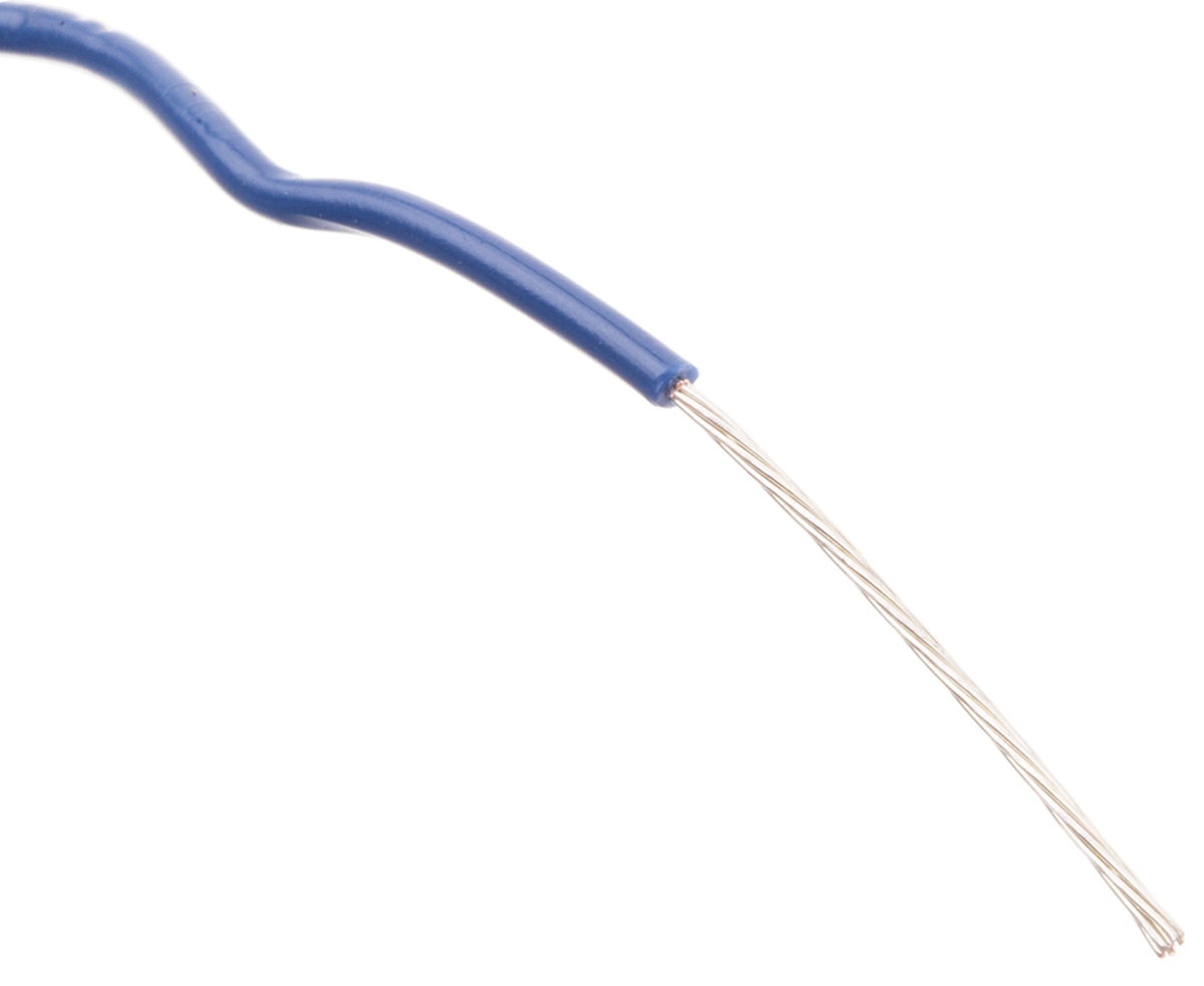 Alpha Wire Hook-up Wire PVC Series Blue 0.35 mm² Harsh Environment Wire, 22 AWG, 7/0.25 mm, 30m, PVC Insulation, 3051