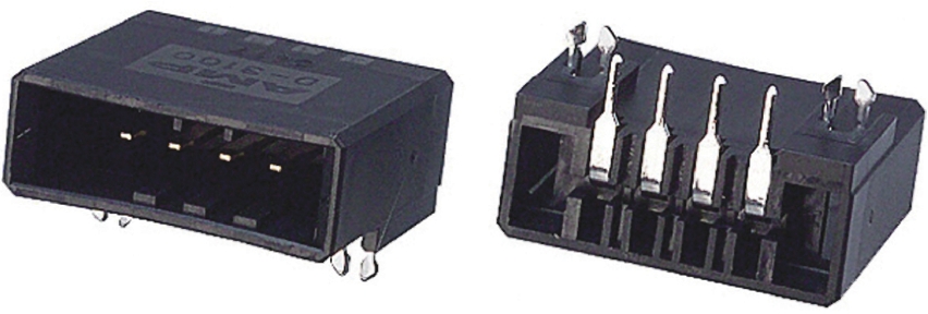 TE Connectivity Dynamic 3000 Series Right Angle Through Hole PCB Header, 4 Contact(s), 3.81 mm Pitch, 1 Row, Shrouded