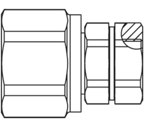 Parker Steel Male Hydraulic Quick Connect Coupling, BSP 3/4 Female