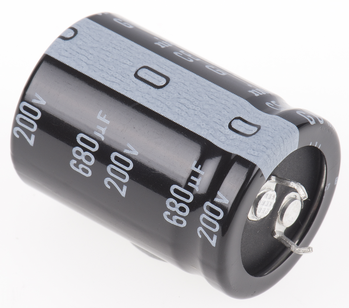 Nichicon 680μF Aluminium Electrolytic Capacitor 200V dc, Snap-In - LGU2D681MELA