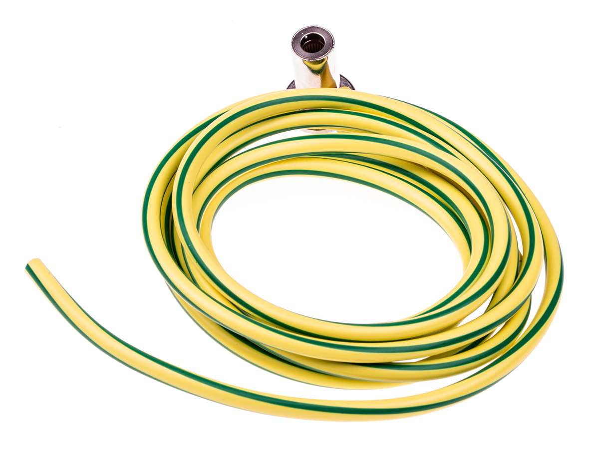 Staubli Test lead, Green/Yellow, 1m Lead Length