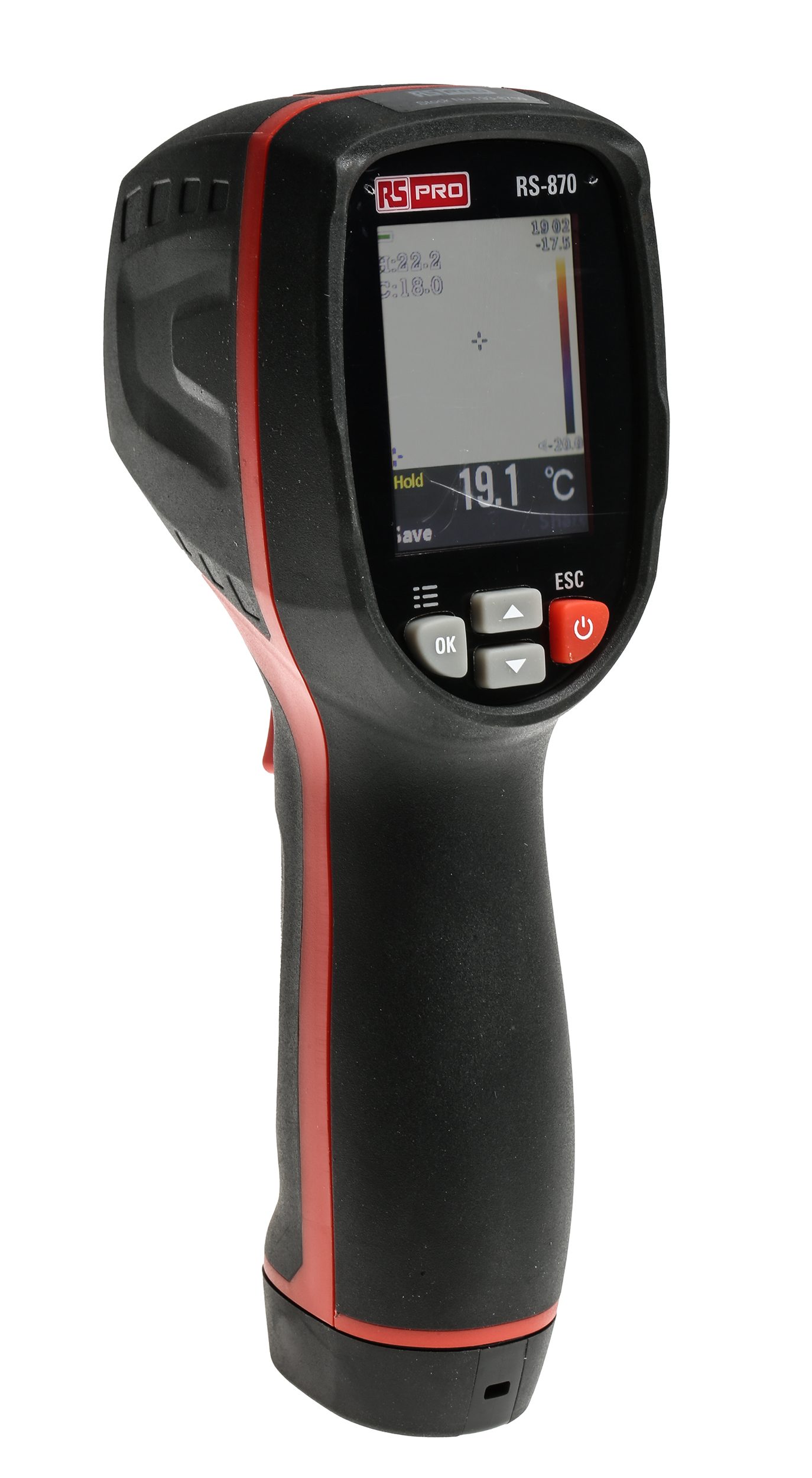 RS PRO DT-870 Bluetooth, WiFi Thermal Imaging Camera, -4 → +716 °F, +20 → +380 °C, 120 x 120pixel