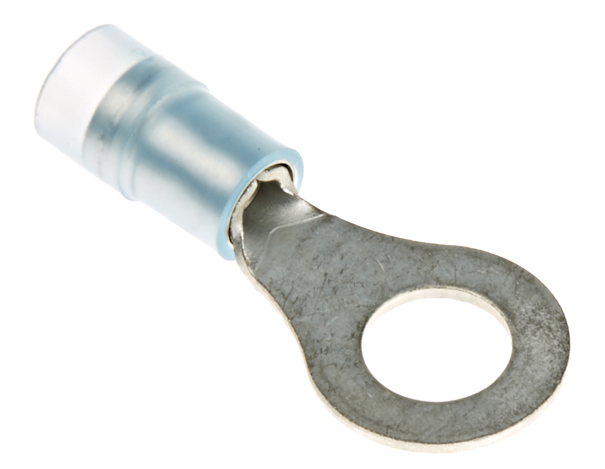 RS PRO Insulated Ring Terminal, M6 Stud Size, 1.5mm² to 2.5mm² Wire Size, Blue