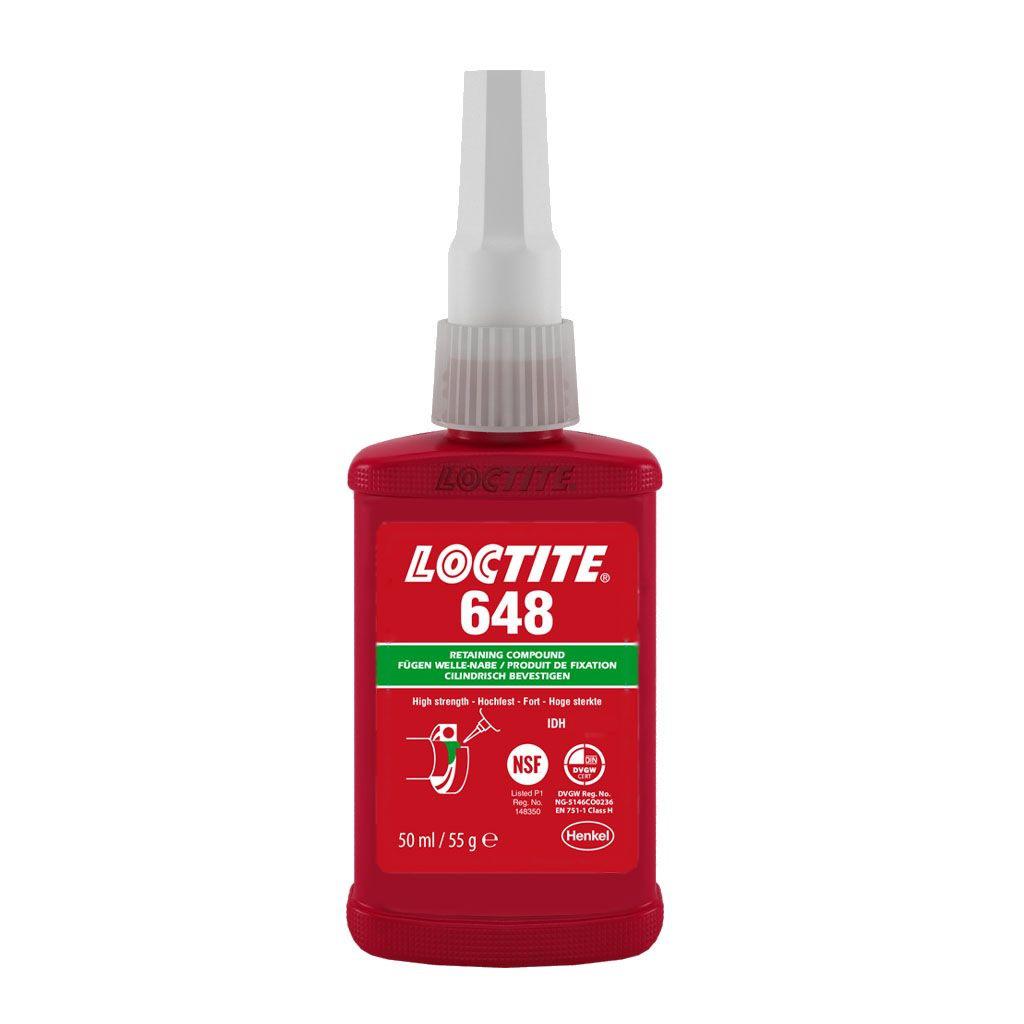Loctite Green Loctite 648 High Strength, Retaining Compound Liquid Bottle 50 ml, -55 → +175 °C