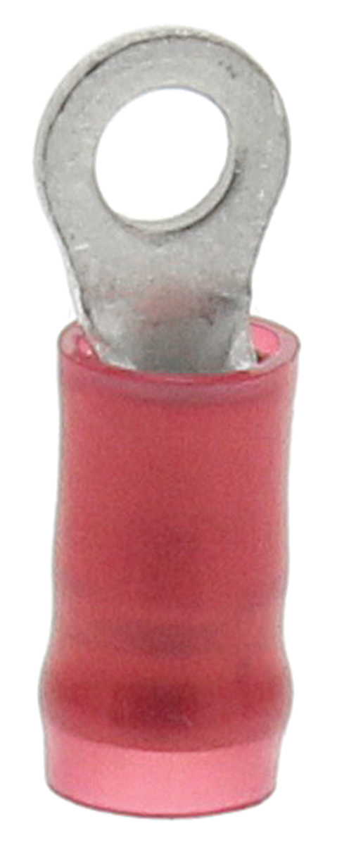 TE Connectivity, PIDG Insulated Ring Terminal, M2.5 Stud Size, 0.26mm² to 1.65mm² Wire Size, Red