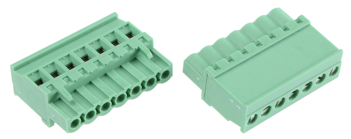 Phoenix Contact, 5.08mm Pitch, MVSTBR 2.5/ 7-ST-5.08, 7 Way, , Pluggable Terminal Block, Plug, Cable Mount, Screw