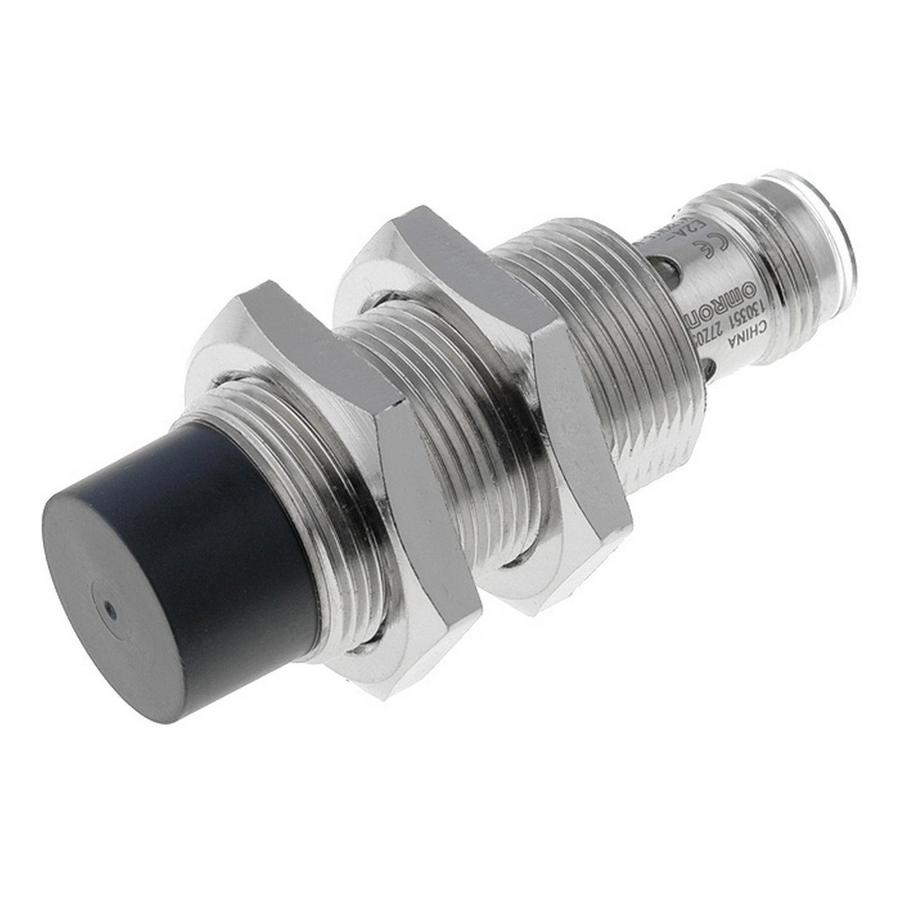 Omron Inductive Threaded Barrel Proximity Sensor, M18, 16 mm Detection, PNP NO, 12 → 24 V dc