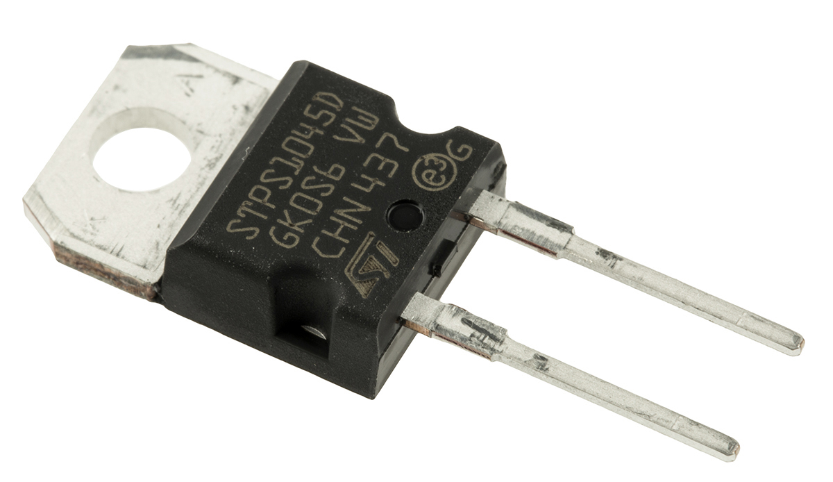 STMicroelectronics 45 V 10 A Diode Schottky 2-Pin TO-220 STPS1045D