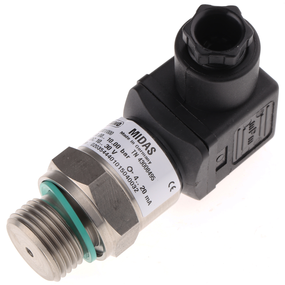 Jumo Pressure Sensor, 0bar Min, 10bar Max