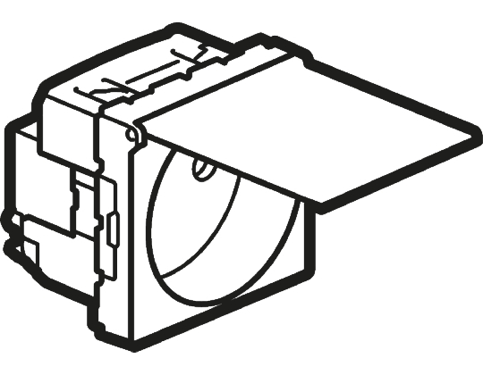 Legrand Mosaïc White 1 Gang Plug Socket, 16A, Type E - French, Indoor Use