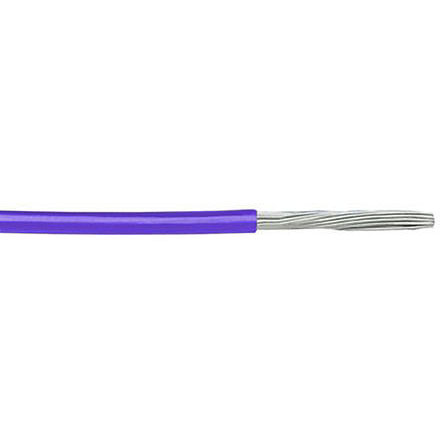 Alpha Wire Hook-up Wire TEFLON Series Purple 0.2 mm² Hook Up Wire, 24 AWG, 19/0.13 mm, 30m, PTFE Insulation, 5854 VI005