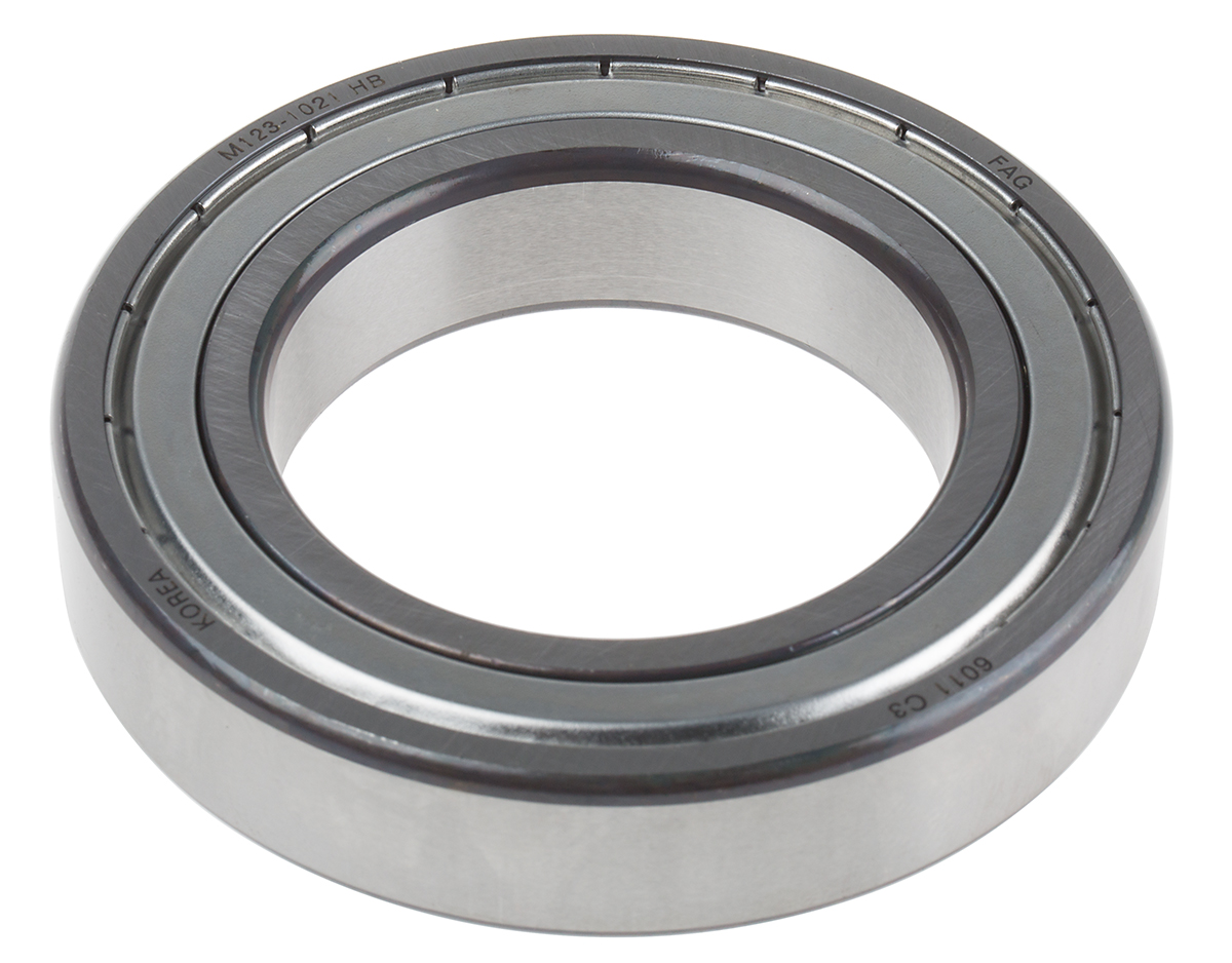 FAG 6011-2Z-C3 1 Row Ball Bearing - 55 mm ID, 90 mm OD
