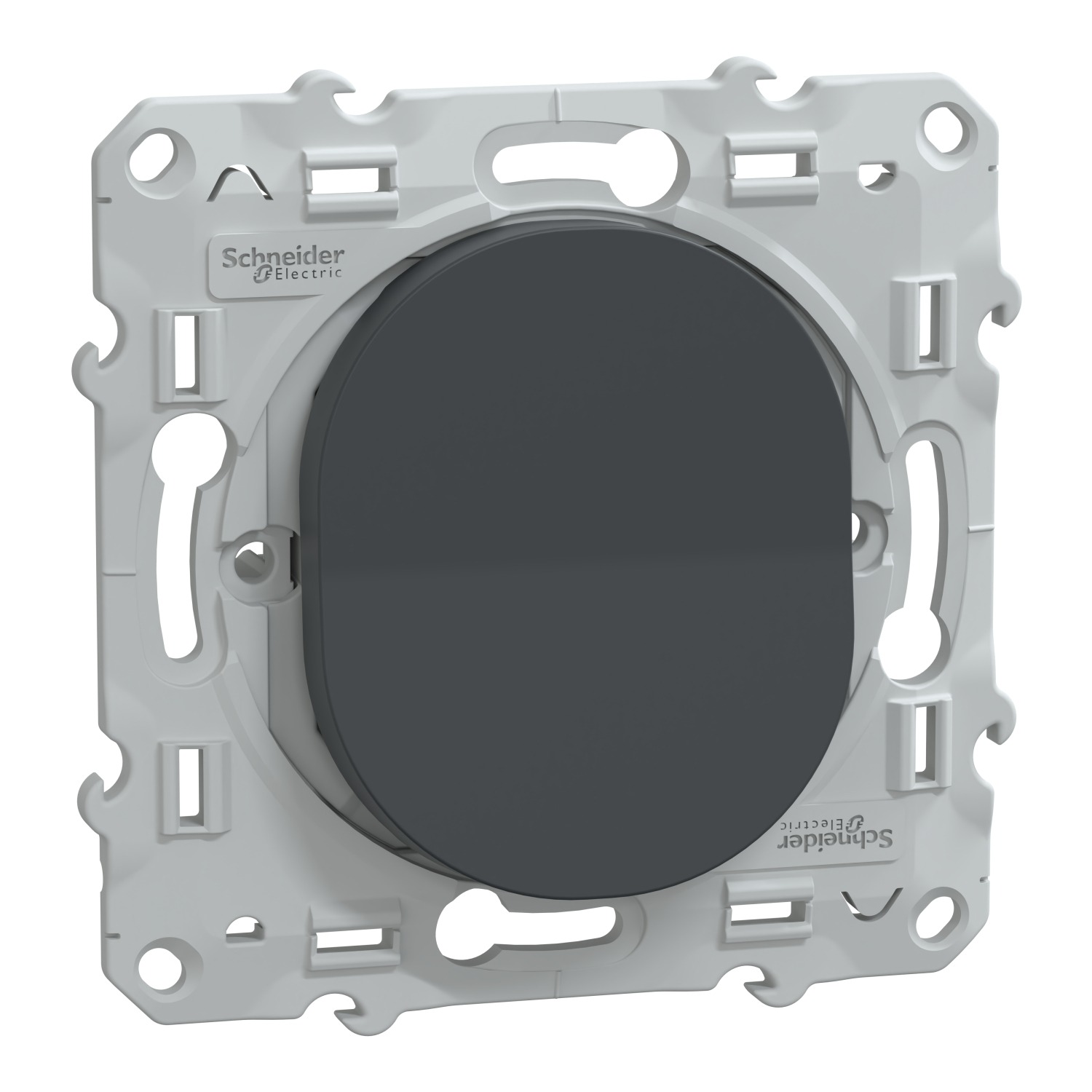 Schneider Electric 1 Way Anthracite Switch Mechanism Ovalis Series