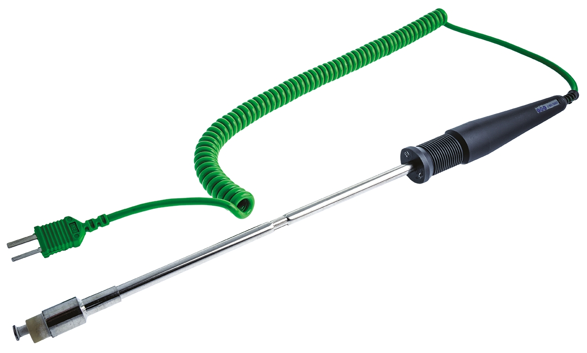 RS PRO K Surface Temperature Probe, 210mm Length, 12mm Diameter, +1100 °C Max, With SYS Calibration