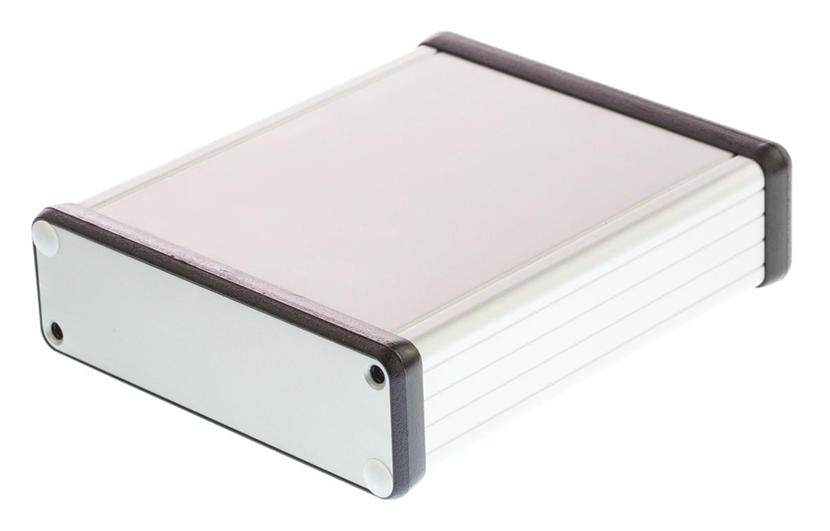 Hammond 1455 Series Silver Anodised Aluminium Handheld Enclosure, , IP54, 120 x 103 x 30.5mm