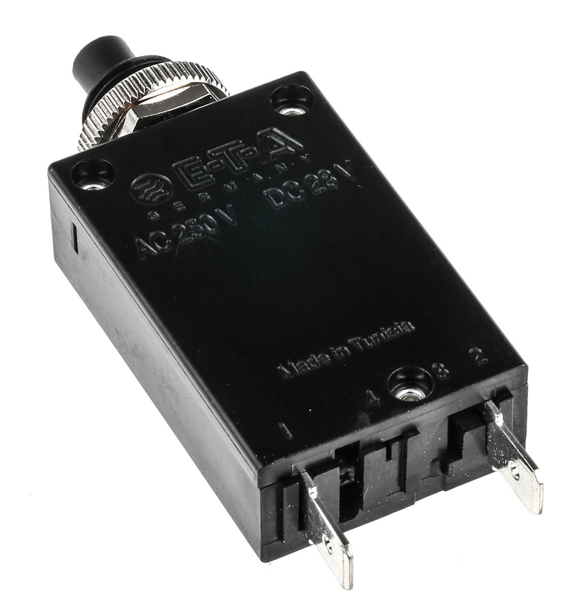 ETA Thermal Circuit Breaker - 2 5700  Single Pole 250V Voltage Rating Panel Mount, 10A Current Rating
