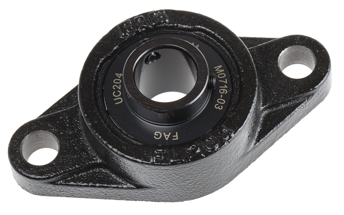 2 Hole Flange Bearing Unit, UCFL204-J7, 20mm ID