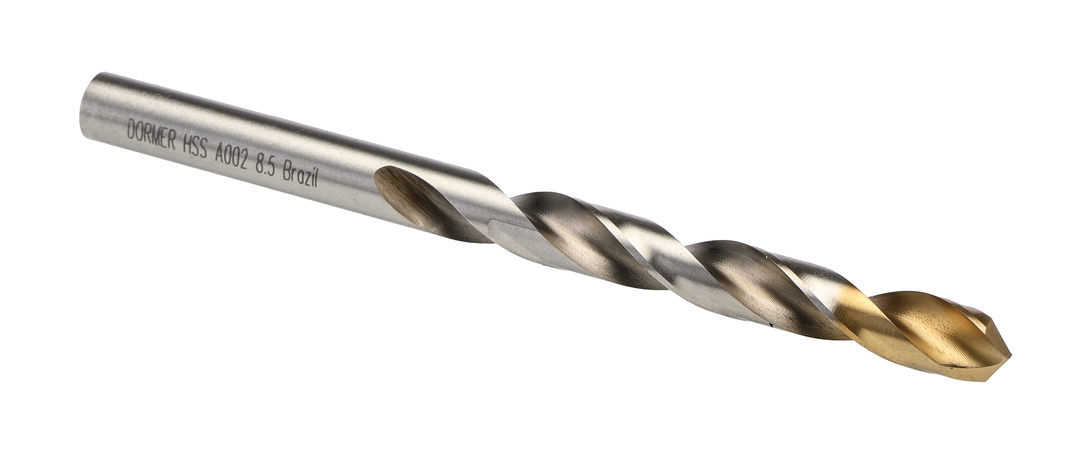 Dormer A002S Series HSS-TiN Twist Drill Bit for Steel, 8.5mm Diameter, 117 mm Overall